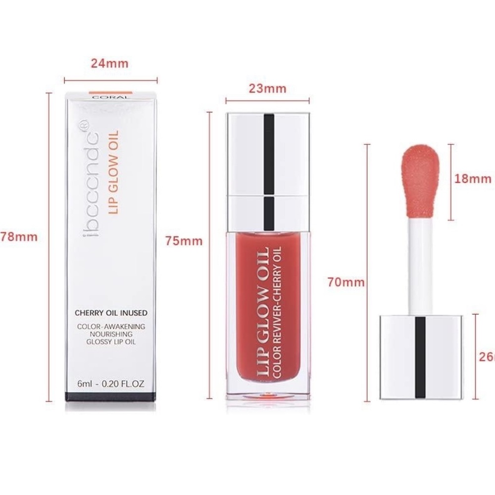 SOKGO Hydrating Lip Glow Oil — Coral Hydrating Shine